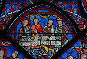 Das St. Thomas Fenster: Bei der Hochzeit der Tochter des Königs von Indien von French School