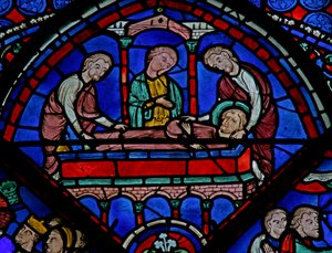 Das St. Thomas Fenster: Grablegung