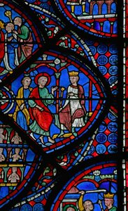 Das St. Thomas Fenster: Der auferstandene Gad verteidigt Thomas von French School