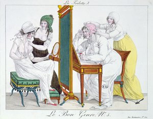 Die Toilette, aus der Serie Le Bon Genre, frühes 19. Jahrhundert
