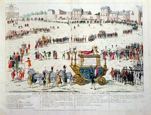 Die Überführung der sterblichen Überreste von Voltaire ins Pantheon Paris am 10. Juli 1791