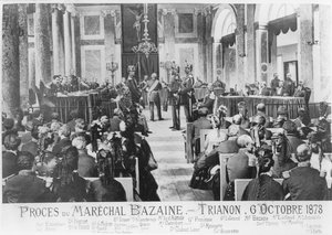 Der Prozess gegen Marschall Bazaine, Trianon, 6. Oktober 1873 von French School