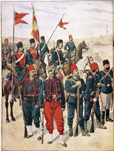 Die türkische Armee während des Balkankrieges, 1912-13 von French School