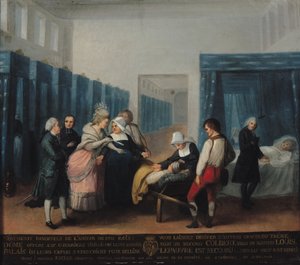 Der Besuch von Monsieur und Madame Necker im Hopital de la Charite, 1780