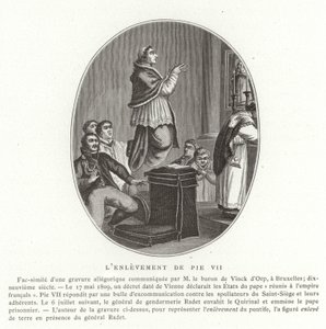 Die Entführung von Papst Pius VII., Rom, 6. Juli 1809 von French School