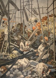 Der Unfall in Chesnay, Illustration aus Le Petit Journal: Supplement illustre, 1898