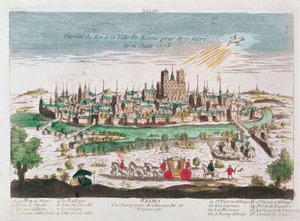 Die Ankunft von Ludwig XVI. in Reims zu seiner Krönung am 11. Juni 1775
