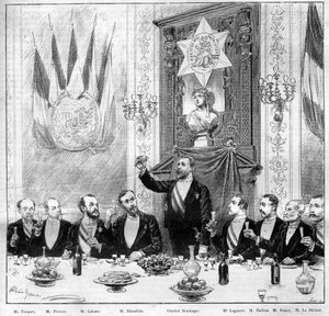 Das Bankett der Liga der Patrioten für General Boulanger am 25. November