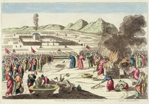 Das Lager der Israeliten und das Opfer der roten Kuh von French School