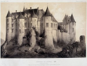 Das Schloss von Luynes - Lithografie von French School