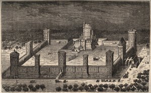 Das Schloss von Vincennes im 17. Jahrhundert - Gravur in 