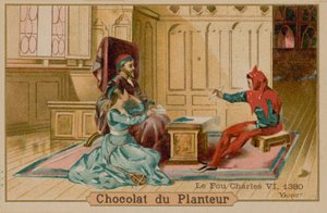Der Narr und Karl VI., König von Frankreich (1368-1422)