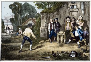 Das Spiel des Fasses, 19. Jahrhundert von French School