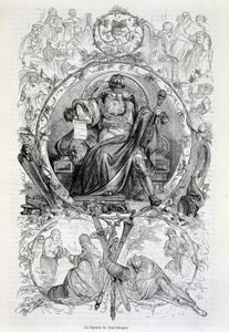 Die Legende von Karl dem Großen, Gravur von French School