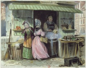 Der Händler von Oublies in Paris, 1. Hälfte des 19. Jahrhunderts von French School