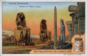 Die verlorenen Städte: die Ruinen von Theben (Ägypten) - Liébig-Werbesticker