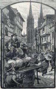 Die Dudelsackspieler in Quimper (Finistère, Bretagne). in „Le Petit Parisien“