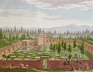 Das Grab des großen persischen Dichters Hafiz Shirazi (ca. 1325-ca. 1388) in Shiraz von French School