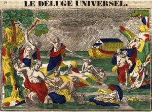 Die Sintflut, Epinal-Bild 19. Jahrhundert