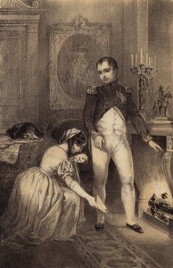 Die Frau des preußischen Generals Franz Ludwig von Hatzfeld bittet Napoleon, das Leben ihres Mannes zu verschonen