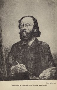 Théodore Rousseau, französischer Maler von French School