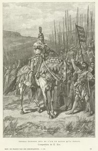 Thomas Epinhem warf den Stab, den er hielt, in die Luft von French School