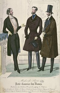 Drei elegante junge Männer, 1841