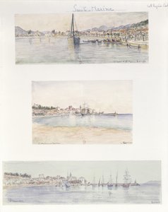 Drei Ansichten von Sainte Maxime von French School