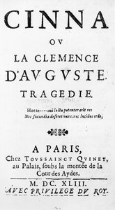 Titelseite von Cinna ou la Clemence d