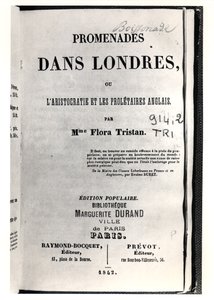 Titelblatt von Promenades dans Londres von Flora Tristan (1803-44), veröffentlicht in Paris von Raymond-Bocquet et Prevot, 1842