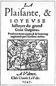 Titelseite von Gargantua von Francois Rabelais (1494-1553), 1547 von French School