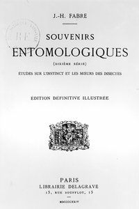 Titelseite von Souvenirs Entomologiques von Jean-Henri Fabre (1823-1915) veröffentlicht 1924