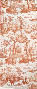 Toile de Jouy, Darstellung des Festes der Föderation am 14. Juli 1790 auf dem Marsfeld von French School
