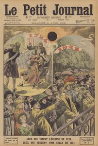Totale Sonnenfinsternisse in 1724 und 1912 von French School