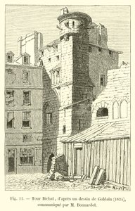 Turm Bichat, nach einer Zeichnung von Goblain, 1824, mitgeteilt von M. Bonnardot von French School