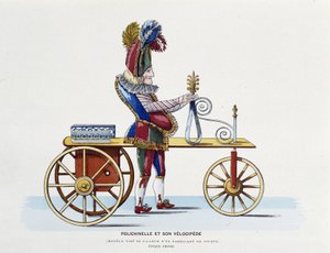 Spielzeug des Ersten Kaiserreichs: Polichinelle und sein Velociped
