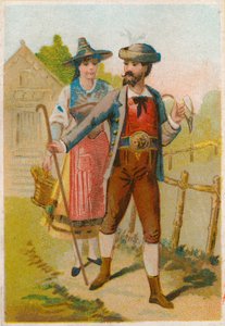 Traditionelle Tracht von French School
