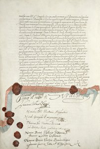 Westfälischer Friede, unterzeichnet in Münster, 24. Oktober 1648 von French School