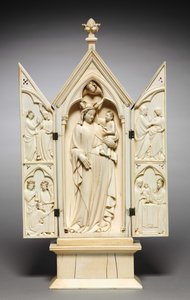 Triptychon: Das Leben der Jungfrau, ca. 1325-1350 von French School