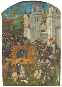 Triumphzug des Heiligen Römischen Kaisers, aus einem Manuskript geschnitten, Rouen, drittes Viertel des 15. Jahrhunderts
