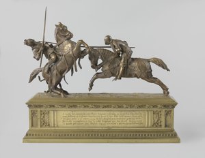 Zwei kämpfende Ritter, bekannt als „Tod von Monseigneur dem Herzog von Clarence“