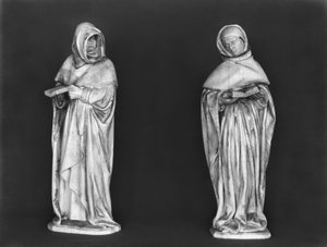 Zwei Trauernde, vom Grabmal des Herzogs Jean de Berry (1340-1416) ca. 1450-53 (Alabaster)