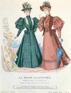 Zwei Frauen, aus La Mode Illustrée, 1895