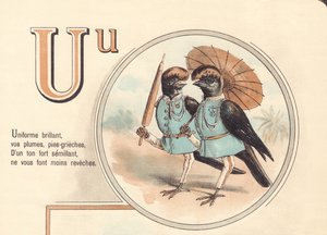 U: Briantes Uniform, eure Federn, Würger, in einem starken Ton säend, machen euch nicht weniger bedeckt