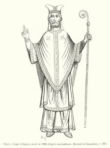 Ulger, Bischof von Angers, gestorben 1149, nach seinem Grabmal von French School