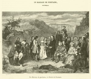 Eine puritanische Hochzeit von French School