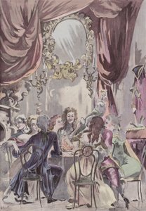 Ein Abendessen des Regenten im Palais-Royal von French School