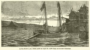 Eine Schiffsreise über den Atlantik (Stich) von French School