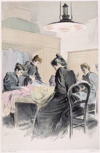 Eine Nähwerkstatt (in „Unsere Zeitgenossen“ von Octave Uzanne)