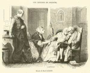 Eine Legende von Köln (Gravur) von French School